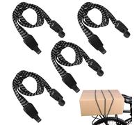 Tendeurs Elastique, Réglables Sangle de Bagage Corde avec Crochets, Cordon Elastique pour Moto Fixation de Casque Bagages Sac en Bandoulière (A : 4 * 65 cm)
