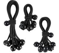 Tendeurs Élastiques 30 Pièces avec Boule - Diamètre 4 mm - Longueurs 10/15/20 cm - Corde Élastique pour Bâche, Sandow Élastique, Attache Bâche