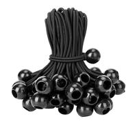 Tendeurs élastiques avec Boule,Tendeur bâche, Sandow Elastique, pour Bâches,Tentes de Camping,Auvents, Bannières,Pavillon,Rideaux Harnais D’Extension,Support de Bâche(15CM,50PCS)