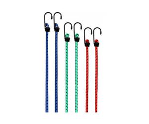 Tendeurs élastiques - TURBOCAR - Lot 6 (30/45/60 cm) - Ø6 mm - Crochets - Charge 25 kg