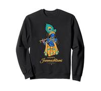Tendre Seigneur Krishna Janmashtami Dévotionnelle Hindoue Sweatshirt