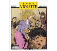 Tendre violette noir et blanc