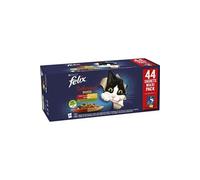 FELIX | Délicieux Duos | en Gelée | Chat Adulte | Sélection de la Campagne aux Légumes | Sachets Fraîcheurs | 44x85g