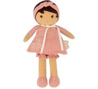 Tendresse-Ma 1Ère Poupée En Tissu Amandine-Poupée De Chiffon 25 Cm-Robe Rose En Mousseline-Peau Mate-Jolie Boîte Cadeau Et Ruban Personnalisable-Dès La Naissance,K200004