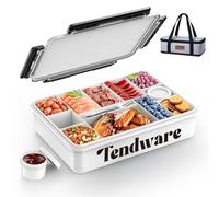 Tendware Boîte à goûter portable réfrigérée avec sac isotherme réutilisable pour charcuterie, collation, fruits, voyage, pique-nique, fête de famille, plage