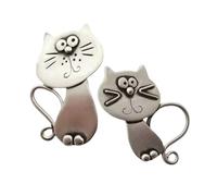 Tendy Retro Cats Cartons D'oreille À La Mode Chats En Forme De Boucles 'oreilles Ordres 'oreille Uniques Pour Armoires À La Mode Accessoires Minimalistes
