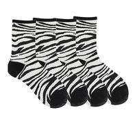TENDYCOCO 2 Paires Chaussettes à Imprimé Zèbre Comporte Des Chaussettes Pour Femmes Animaux Chaussettes Équipage De Zèbre Chaussettes Coton Vêtements De Cérémonie Imprimé Léopard