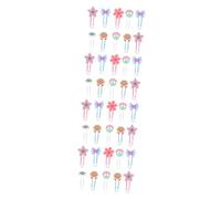 TENDYCOCO 40 Pièces signet de dessin animé décor rétro mini décor Trombones de dessin animé marques pages bookmark marqué page trombones de forme créative trombones arc-en-ciel Gel de silice