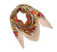 TENDYCOCO Écharpe Coton Imprimée Beige Châle Élégant Pour Femmes Accessoire De Mode Russe Pour Toutes Occasions