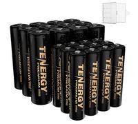 Tenergy Lot de 24 Piles Rechargeables AA et AAA de qualité supérieure, NiMH 2800 mAh AA 1100 mAh NiMH AAA, Lot de 24 Piles Rechargeables 12 AA et 12 AAA