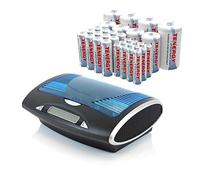 Tenergy T9688 Chargeur de Batterie LCD AA/AAA/C/D/9 V NiMH/NiCd + Batterie Rechargeable 32 cellules 1,2 V NiMH 12AA/12AAA/4C/4D