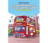 Teneri animaletti in viaggio per l'Europa. Da colorare
