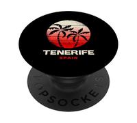 Tenerife Espagne Palmier Plage Coucher de Soleil PopSockets PopGrip Adhésif