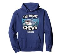 Tenerife Espagne The Right to Chews Funny Great White Shark Sweat à Capuche