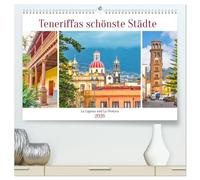 Teneriffas schönste Städte - La Laguna und La Orotava (hochwertiger Premium Wandkalender 2026 DIN A2 quer), Kunstdruck in Hochglanz: Die größte kanarische Vulkaninsel vor der Küste Afrikas.