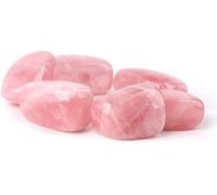 TENET - 5 pièces en pierre naturelle poncée pour cristallothérapie, reiki et méditation - 20-25 mm (quartz rose)