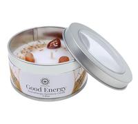 TENET - Bougie Parfumée Artisanale avec Pierres Précieuses, 70g, Mèche en Coton, Durée 10-12 Heures, Fabriquée en Inde (CORNALINE - BOIS DE PALOMA - ÉNERGIE POSITIVE)