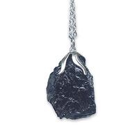 TENET - Collier avec pendentif serti d’une pierre minérale dure semi-précieuse, bijou artisanal fait main, Pierre, Tourmaline