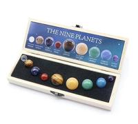 TENET - Kit Système Solaire 9 Planètes Décoration Pierres Précieuses Boule Univers Modèle Chakra Guérison