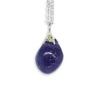 TENET Pendentif en pierre naturelle avec chaîne, pierre, grenat, Pierre, Grenat