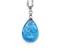 TENET - Pendentif en pierres dures naturelles en forme de goutte d'eau, unisex, Métal, Divers