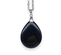 TENET - Pendentif en pierres dures naturelles en forme de jeu d'eau, unisex, Métal, Divers