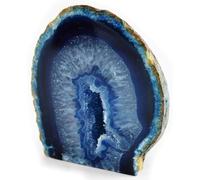 TENET - Pierre brute naturelle minérale pour cristallothérapie méditation reiki (GEODE AGATA BLEU 5-6 CM)