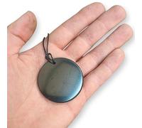 TENET - PIERRE DE SHUNGITE NATUREL 100% Russie (PENDENTIF DISQUE 50 MM)