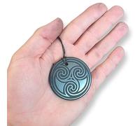 TENET - PIERRE DE SHUNGITE NATUREL 100% Russie (PENDENTIF EN SHUNGITE PROTECTION TRISCELE TRISKEL 50 MM)