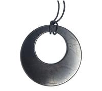TENET - PIERRE DE SHUNGITE NATUREL 100% Russie (PENDENTIF SHUNGITE CERCLE CONCENTRIQUE 50 mm)