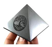 TENET - Pierre de shungite naturelle 100 % Russie (pyramide 5 x 5 cm, arbre de vie)