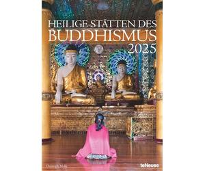 teNeues - Calendrier mural 2025 des sites sacrés du bouddhisme 29,7 x 42 cm, calendrier avec toute la diversité de la vie bouddhiste dans des lieux spirituels, avec reliure à spirale : Christoph Mohr