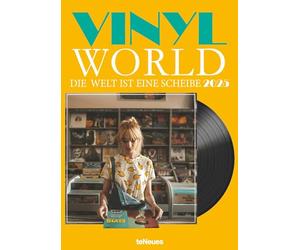 teNeues Calendrier mural 2025 en vinyle - 29,7 x 42 cm - Calendrier avec l'histoire culte de la culture autour du disque noir - Images passionnantes du ruban photo populaire « Vinyl World »