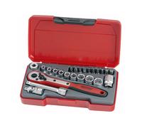 Teng Douille Métrique Set 24 PC Longueur Standard 0.6cm Drive Chrome 6Pt T1424