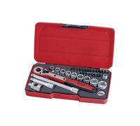 Teng Douille Set 34 Pièce Métrique 1cm Drive Torx Hex Et Screwdriver Bits T3834