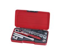 Teng Douille Set 34 Pièce Métrique 1cm Drive Torx Hex Et Screwdriver Bits T3834
