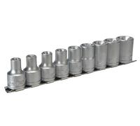 Teng Ensemble De Douilles TORX Externes M1210 Sur Rail, 9 Pièces TENM1210