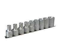 Teng Ensemble De Douilles TORX Externes M1210 Sur Rail, 9 Pièces TENM1210