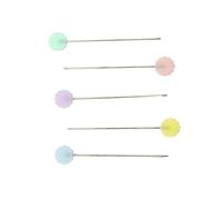 teng hong hui 100pcs en Plastique à tête Plate Épingles Quilting Pins Quilting Pins Mixte Couleur Bricolage Couture Aiguilles, lumière Couleur de la Fleur