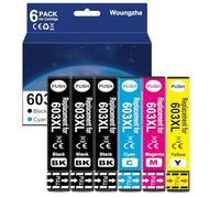 Teng Lot de 6 cartouches d'encre de rechange pour Epson 603XL Compatible avec Epson Expression Home XP-2100/XP-2105/XP-3100/XP-3105/XP-4100/XP-4105 et WorkForce WF-2810/WF-2830/WF-2835/WF-2850