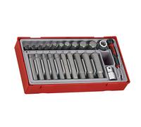 Teng Métrique Douille Embout Hexagonal Set 23 Pièce 1.3cm ourt Et Long Bac