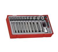 Teng Métrique Douille Embout Hexagonal Set 23 Pièce 1.3cm ourt Et Long Bac