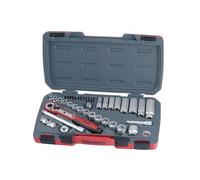 Teng Métrique Longue Douille Courte Set 39Pc 1cm Drive Chrome 6Pt Dans Bac T3839