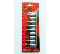 Jeu de douilles embouts TPX sur rail 3/8 9 pcs Teng Tools M3813TPX
