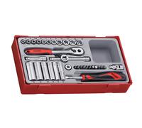 Teng Standard Deep Metric Socket Set 35 Pièce 1/4in Drive 4 À 13mm 6Pt TT1435