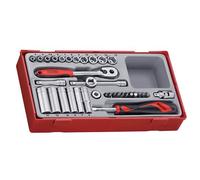 Teng Standard Deep Metric Socket Set 35 Pièce 1/4in Drive 4 À 13mm 6Pt TT1435