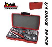 Teng T1436 Douille Set Métrique 36 Pièce 0.6cm Lecteur 4mm <-> 13mm Hex Clé Pz