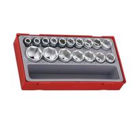 Teng TT12176 Lot de 17 douilles métriques 1,27 cm
