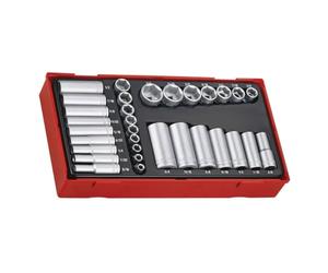 Teng TTAF32 Lot de 32 douilles de profondeur et standard 6,3 mm 9,5 mm