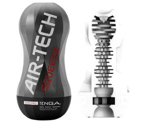 TENGA Air-Tech Squeeze Strong - Masturbateur à succion (noir)